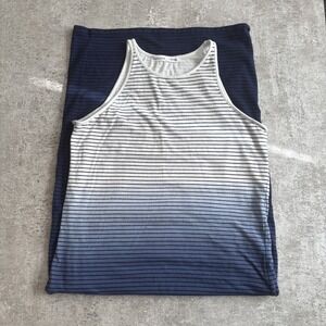 Athleta Women's Ombré Stripe , Prima‎ Cotton Long Dress, Us Size M